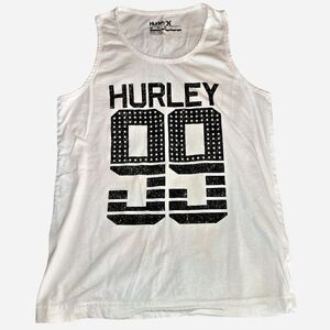 Hurley White Tee with Black Logo